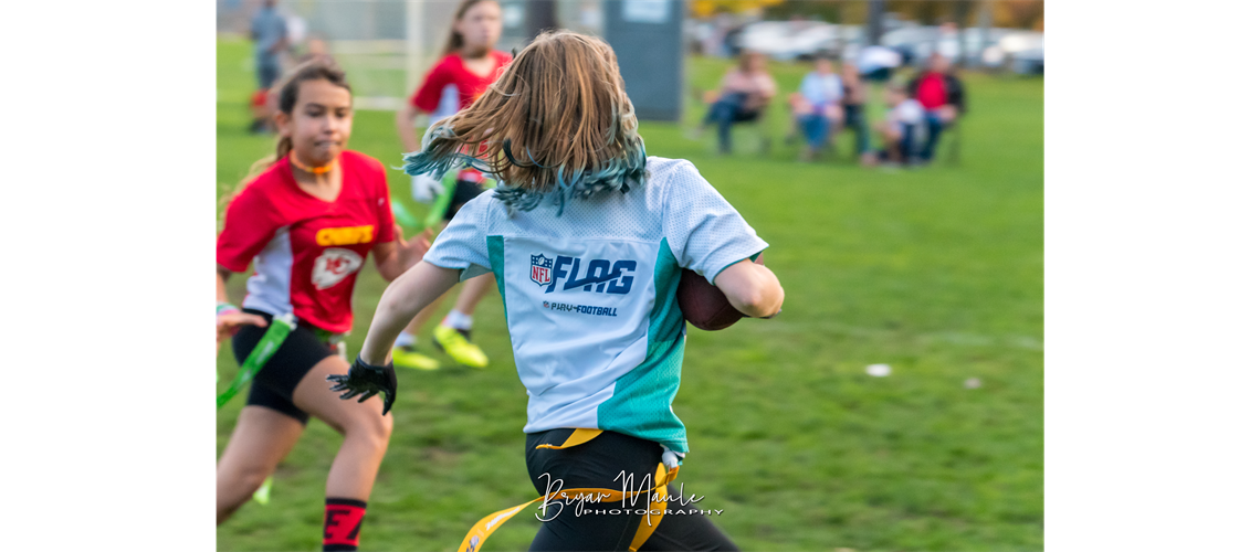 Safe, fun, and exciting GIRLS flag football!!